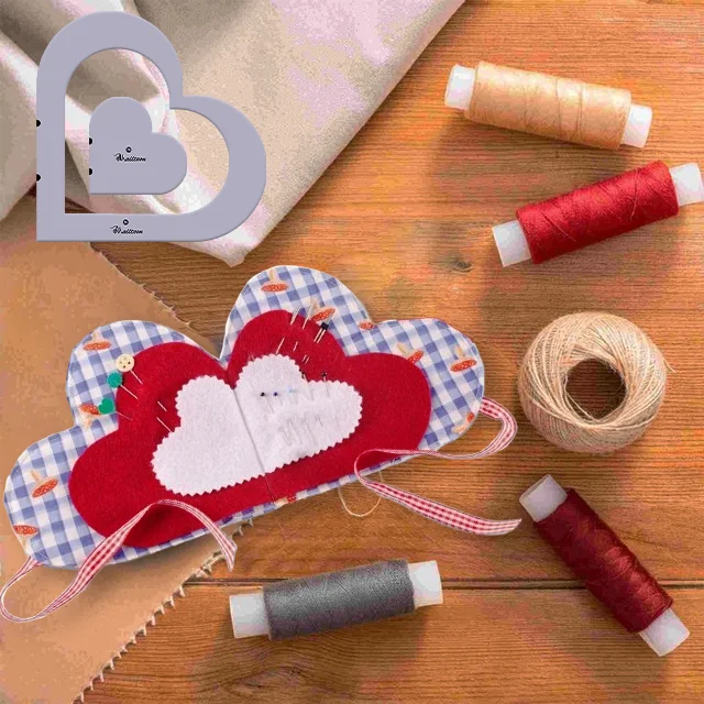 Heart Shape Sewing Bag Template Set - With Instructions