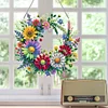 (US Local)Acrylic Special Shaped Daisy Wreath DIY Diamond Painting Hanging Ornaments Kit