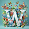 Butterfly Flower W 5D Partial Drill DIY Diamond Painting Kit 30*30cm