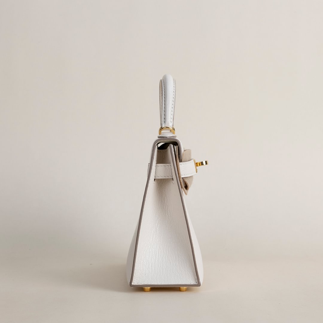 Mini Kelly II Chevre 10 Craie  GHW