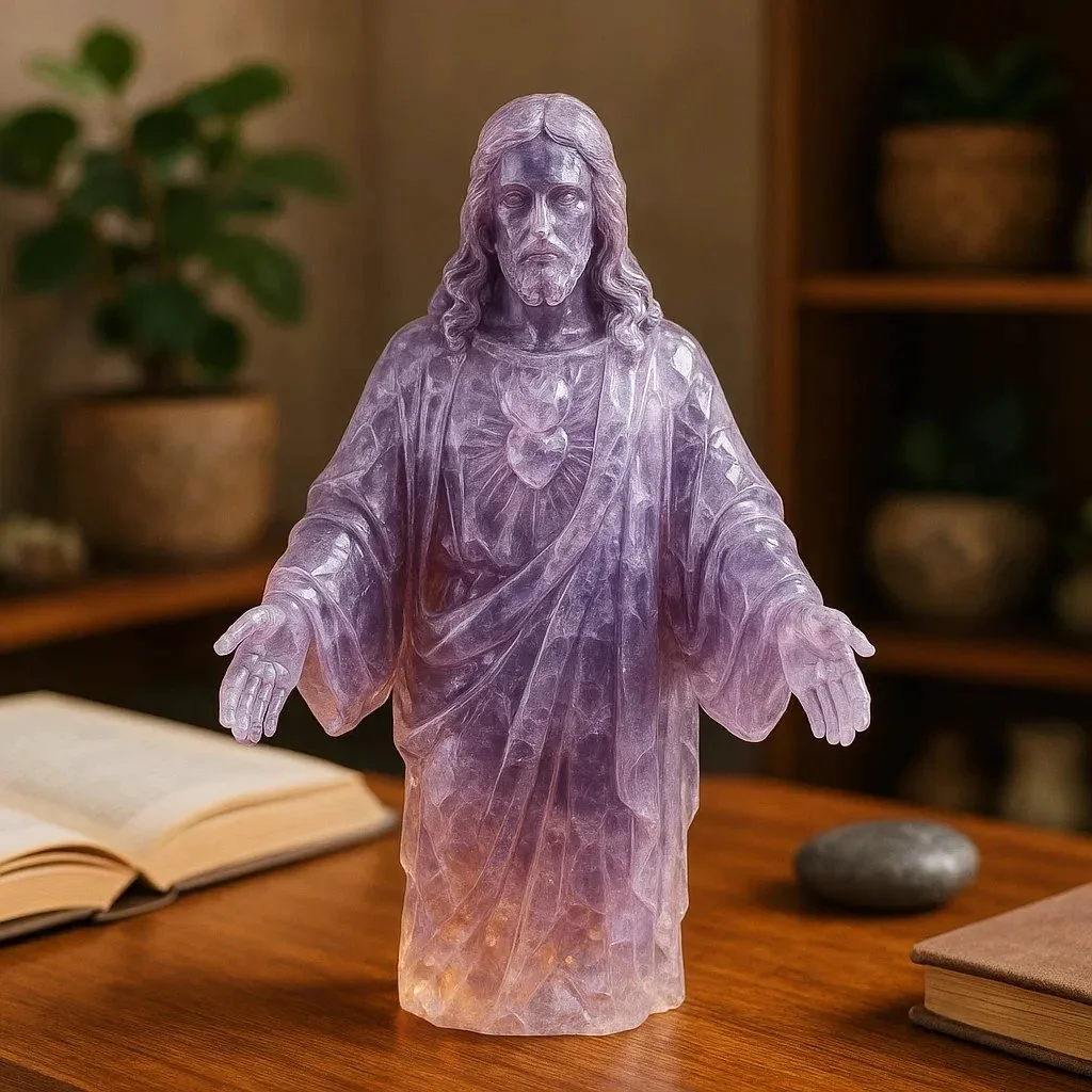 Amethyst Jesus Figurine