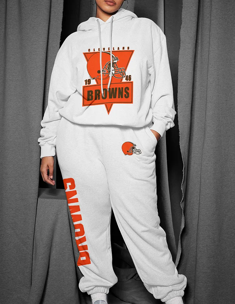  Cleveland Browns 3D Printed Pullover Hoodie And Sweatpant 2pcs Tracksuits
