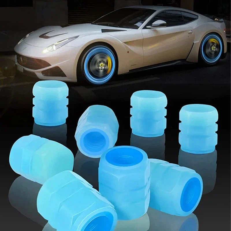 Universal Fluorescent Tire Valve Caps (8 PCS/Set)