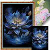 Blue Lotus-11CT Stamped Cross Stitch 40*60cm tapestrymarket