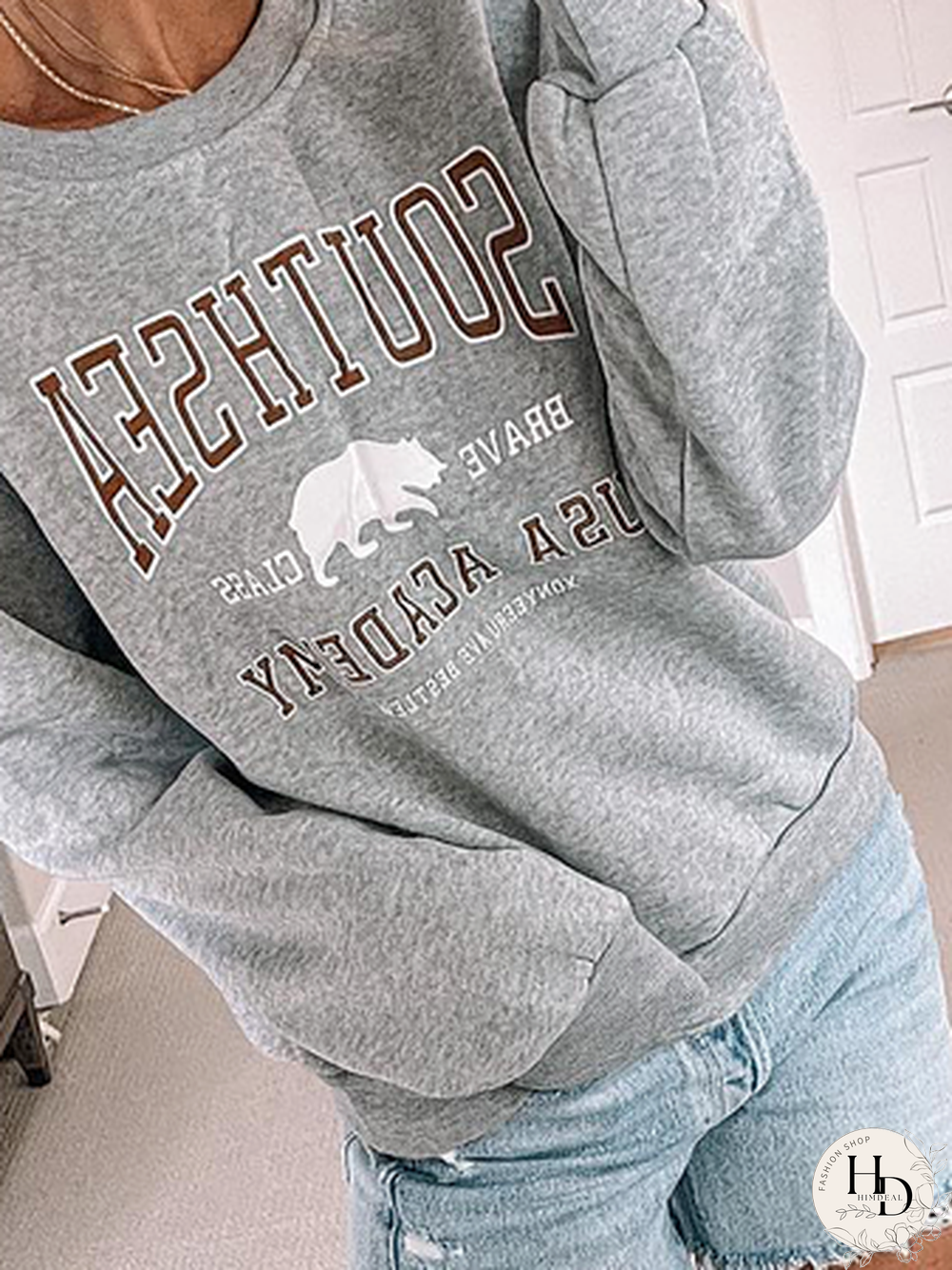 Casual Text Letters Autumn Micro-Elasticity Daily Loose Jersey Long sleeve Regular