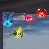 Solar Outdoor Hanging LED Light Waterproof Metal Flying Insects Night Light with Hanging Rope/Hook Simulated Insect Ornaments for Patio Party Glow Festive Balcony Porch