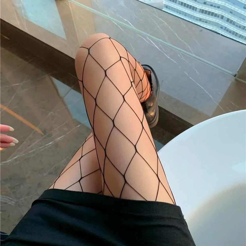 Billionm Selling Sexy Women's Long Fishnet Body Stockings Fish Net Pantyhose Mesh Nylon Tights Lingerie Skin Thigh High Waist Hosiery