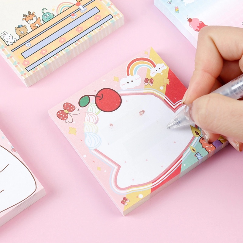 Cute Color Cartoon Pattern Can Stick N Times Message Stickers4