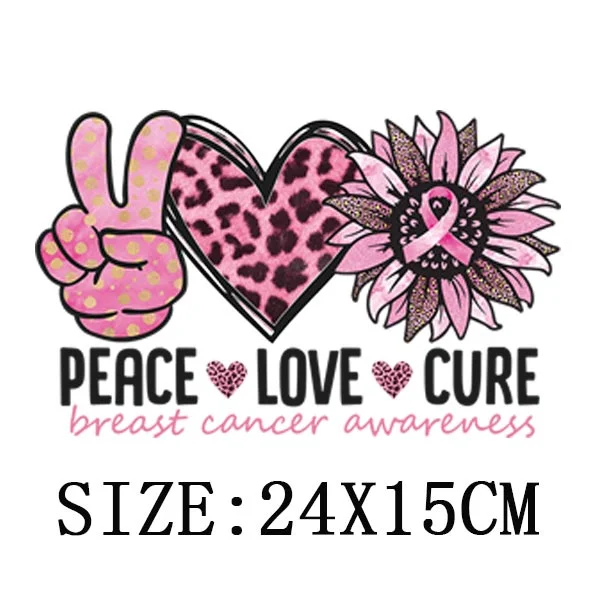 Peace Love Teach Thermal Sticker On T-shirt DIY Washable Patch On Clothes Funny Design Iron On Transfer For Hoodies Bag Applique