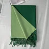 Plain Dual Colors Women Men Unisex Tassels Scarf Shawl