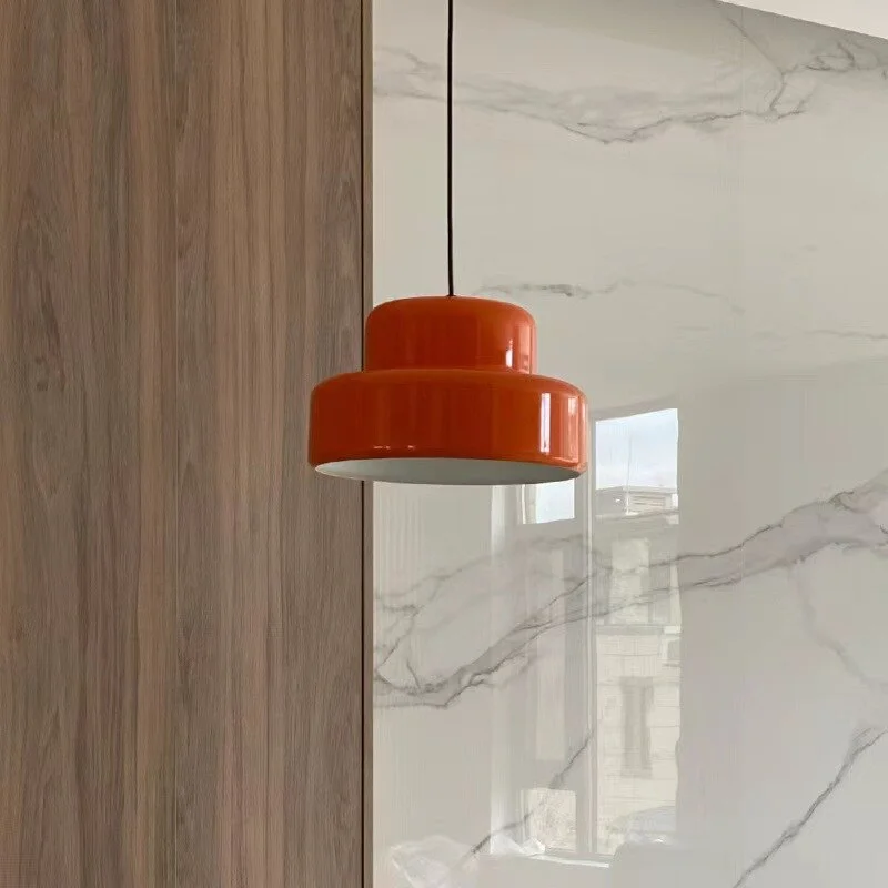Vintage Orange Pendant Lights Medieval Restaurant LED Ceiling Lamp Nordic Retro Bedroom Decor Study Chandeliers Pendant Lamp