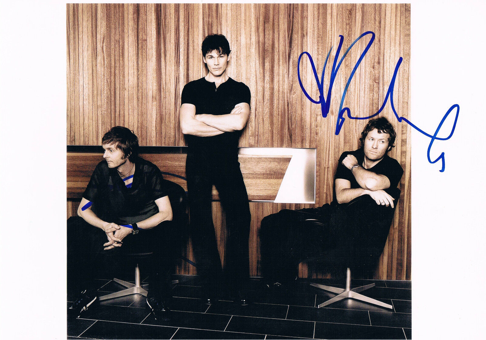 A-HA genuine autograph 8x12