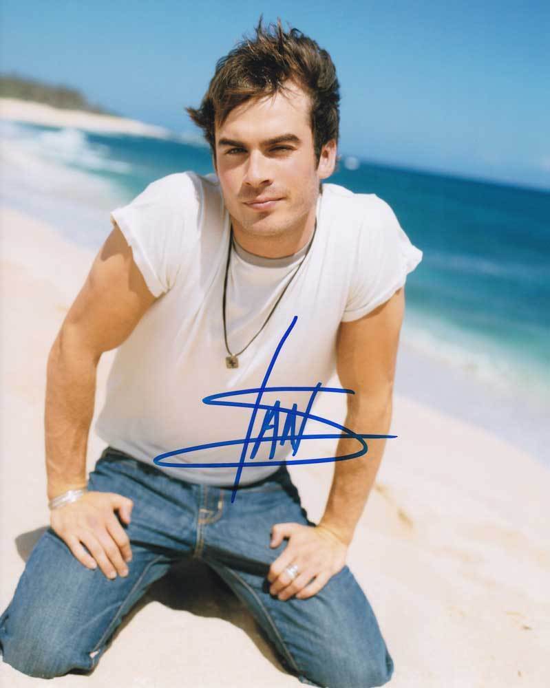 Ian Somerhalder In-Person AUTHENTIC Autographed Photo Poster painting SHA #81642