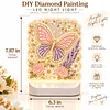 DIY Diamond Art LED Night Light &ndash; Light-Up Table Decor, Double-Sided Printed DIY Crystal Pearl Painting Decoration for Holiday & Gifts(Butterfly)