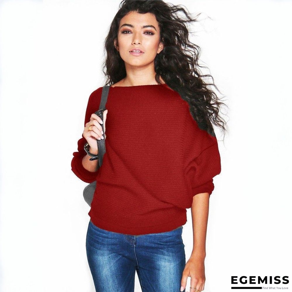 Fashion Loose Bat Sleeve Knitted Sweater | EGEMISS