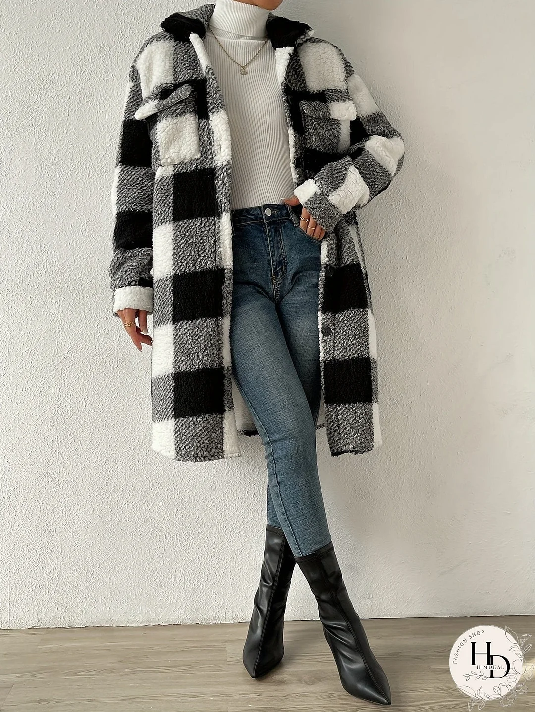 Winter Plaid Sherpa Jacket