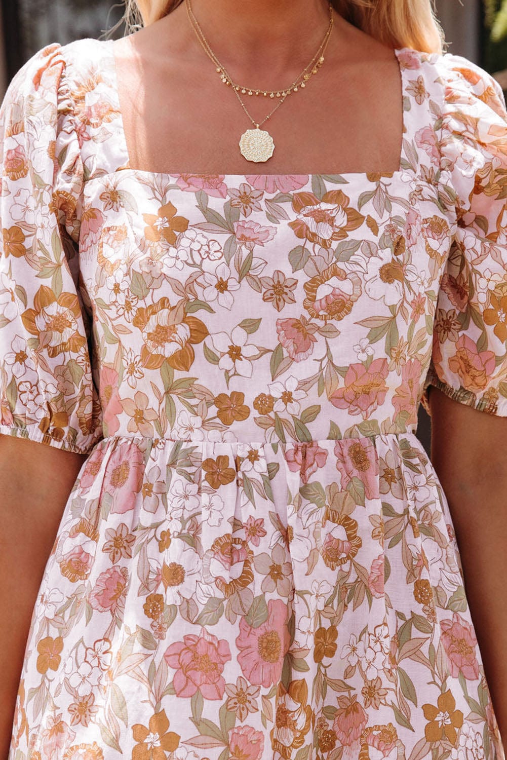 Plus Size White Floral Mini Dress