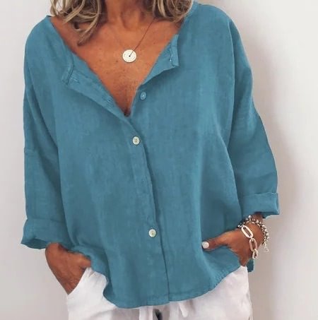 Women's Collarless Shirt