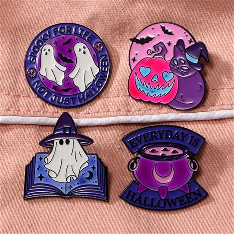 Cute Minimalist Classic Style Halloween Pattern Alloy Plating Unisex Brooches