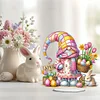 Diamond Painting Acrylic Single Sided Easter in April Gnome Ornaments Tabletop Home Office Decor