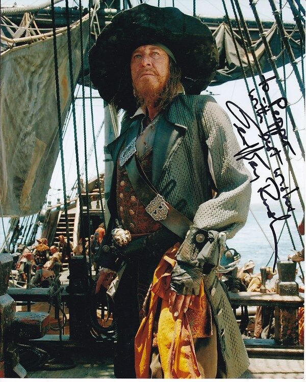 GEOFFREY RUSH Signed PIRATES OF THE CARIBBEAN BARBOSSA Photo Poster paintinggraph - To Pepper