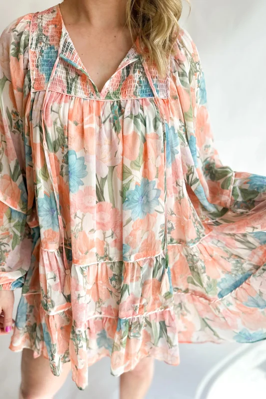 Floral Mini Shirt Dress