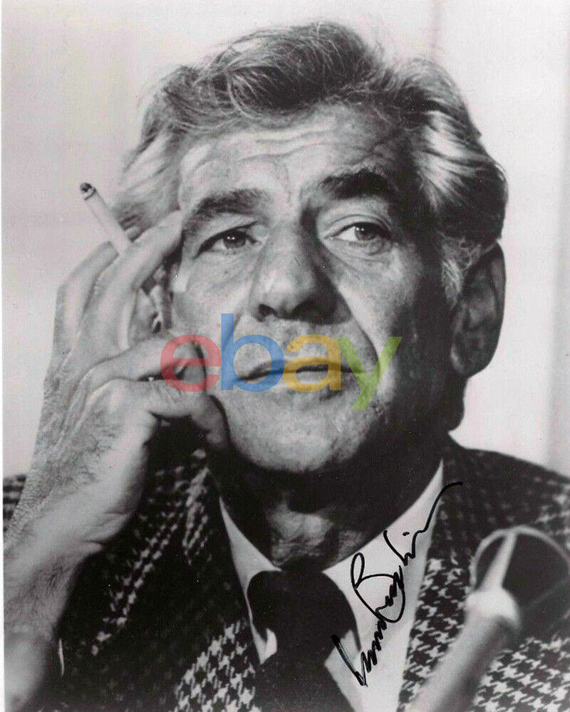 Leonard Bernstein Composer Conductor Musician Signed 8x10 Photo Poster painting reprint