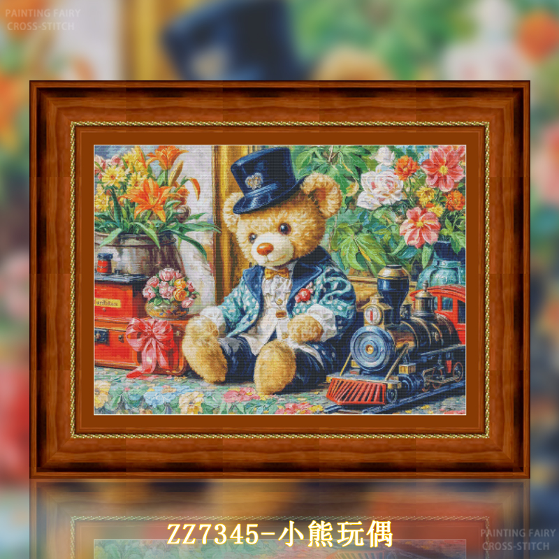 [ZZ7345-Teddy Bear]  Painting Fairy Cross Stitch