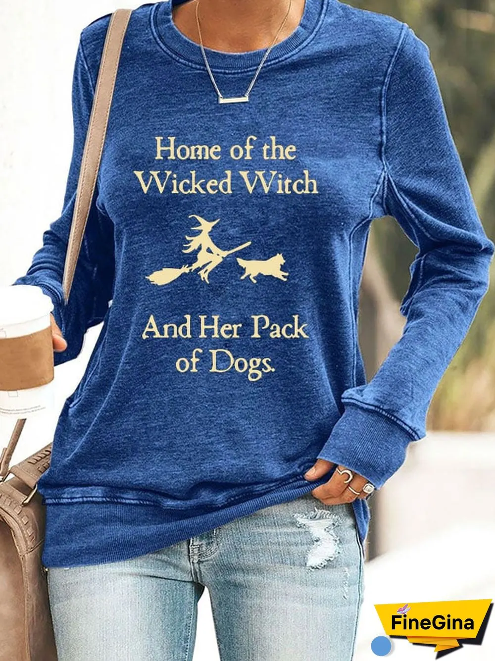 Home Of The Wicked Witch And Her Pack Of Dogs Print Sweatshirt