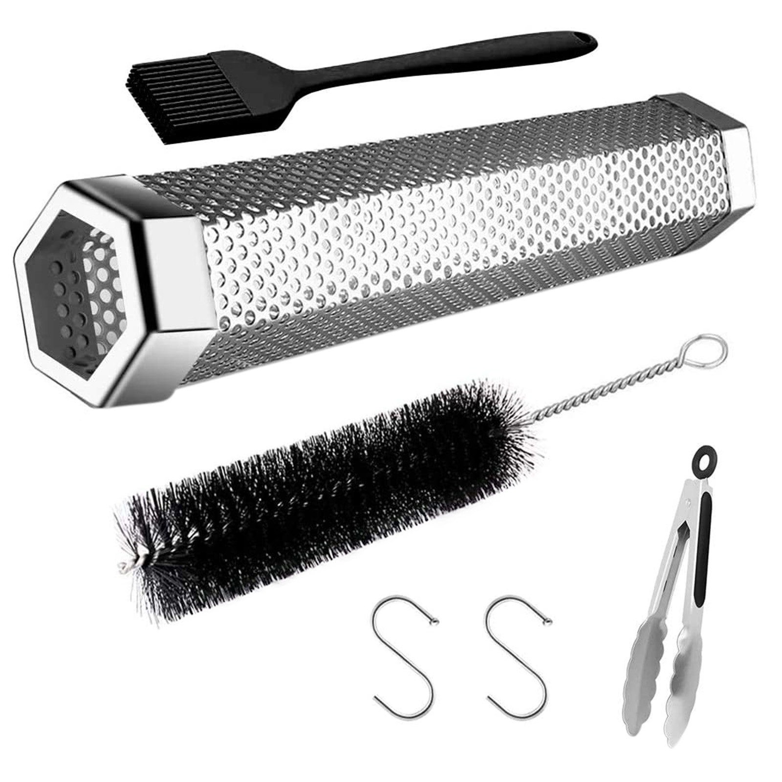 

6pcs Stainless Steel Six-Sided Smoker Pipe Set Pellet Smoker Tube Supplies, 501 Original