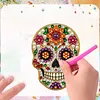 Special Shaped Diamond Painting Fridge Magnets 6Pcs Skull Halloween Decor