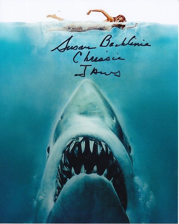 SUSAN BACKLINIE signed autographed JAWS CHRISSIE Photo Poster painting