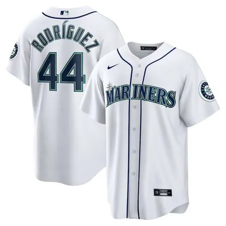 Men's Seattle Mariners #44 Julio Rodriguez  White Home Replica Jersey