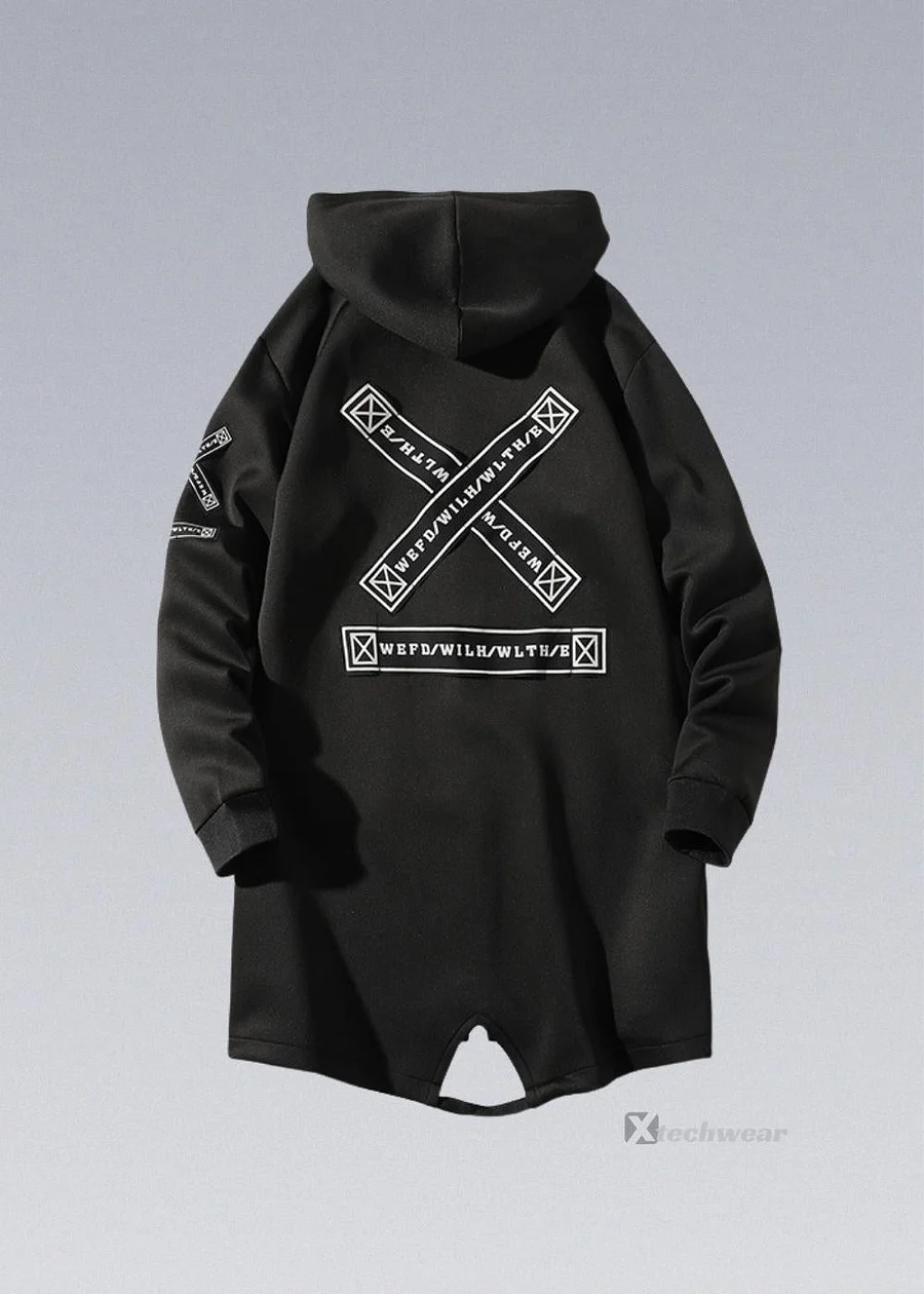 Black Darkwear Jackets - Affordable Techwear/Darkwear - X