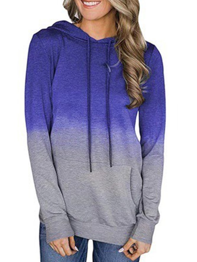 Tiered Casual Long Sleeve Sweatershirts