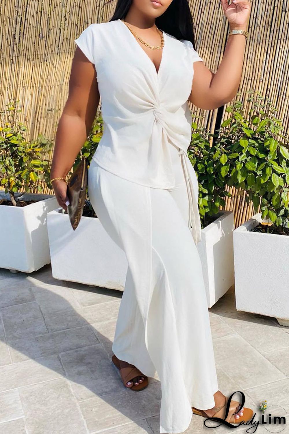 Black Fashion Casual Solid Patchwork V Neck Sleeveless Two Pieces