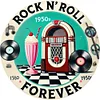 Rock N'Roll - Round Vintage Metal Signs - 30*30cm