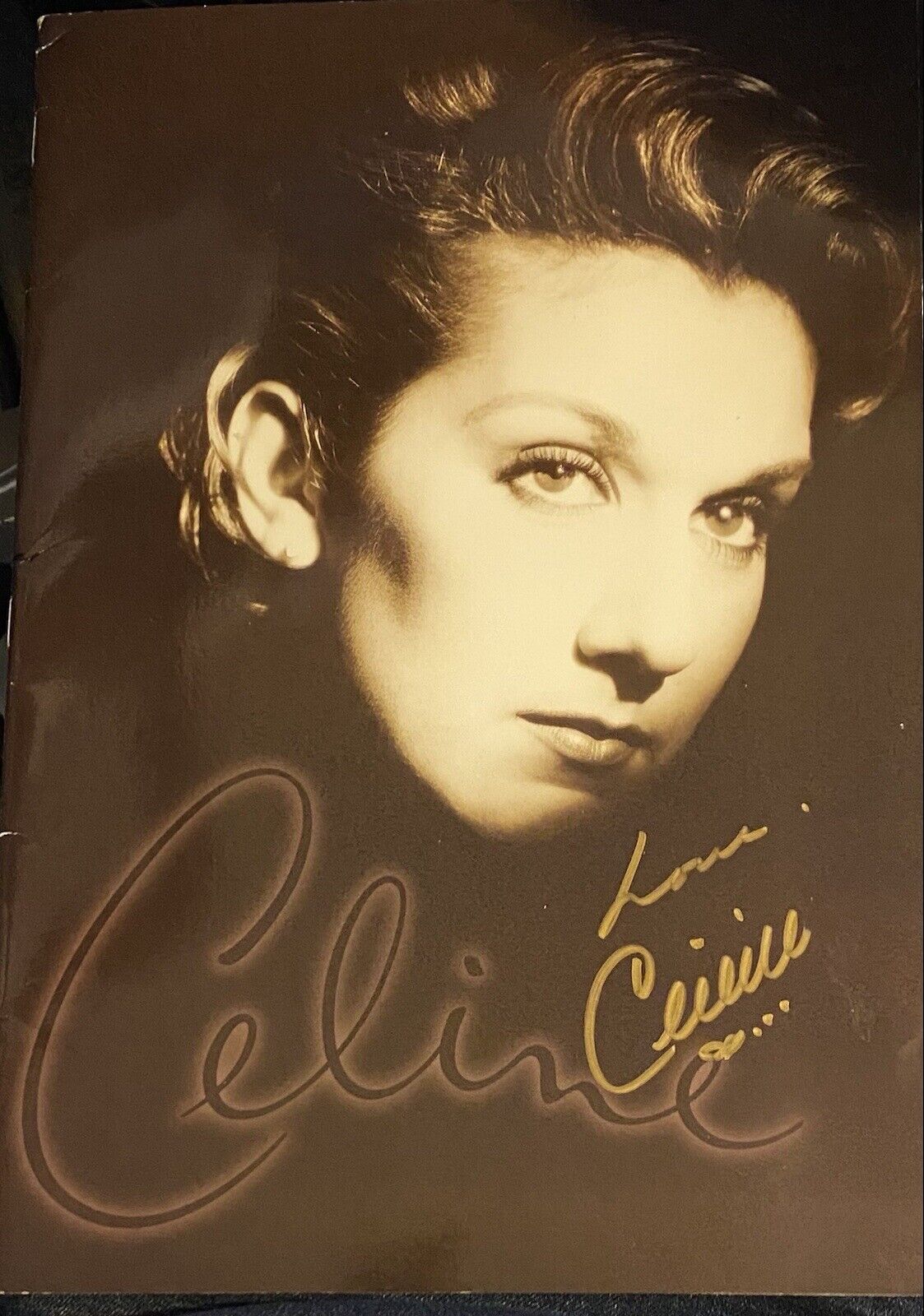 Celine Dion signed Autographed Falling In To You Tour Program Book Sexy