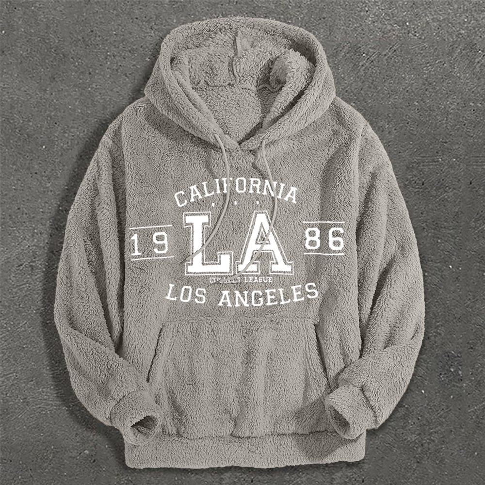 Casual Letters Print Plush Hoodies