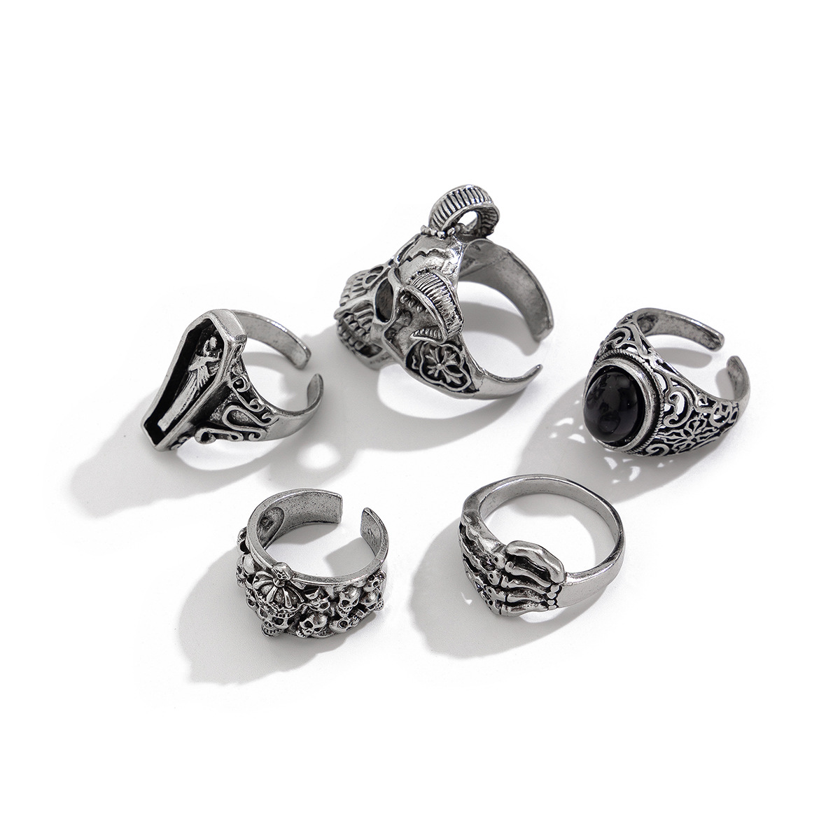 Sopula Men's Hip Hop Retro Punk Skull Set Ring - Sopula｜Premium Graphic Tees & Graphic Clothing