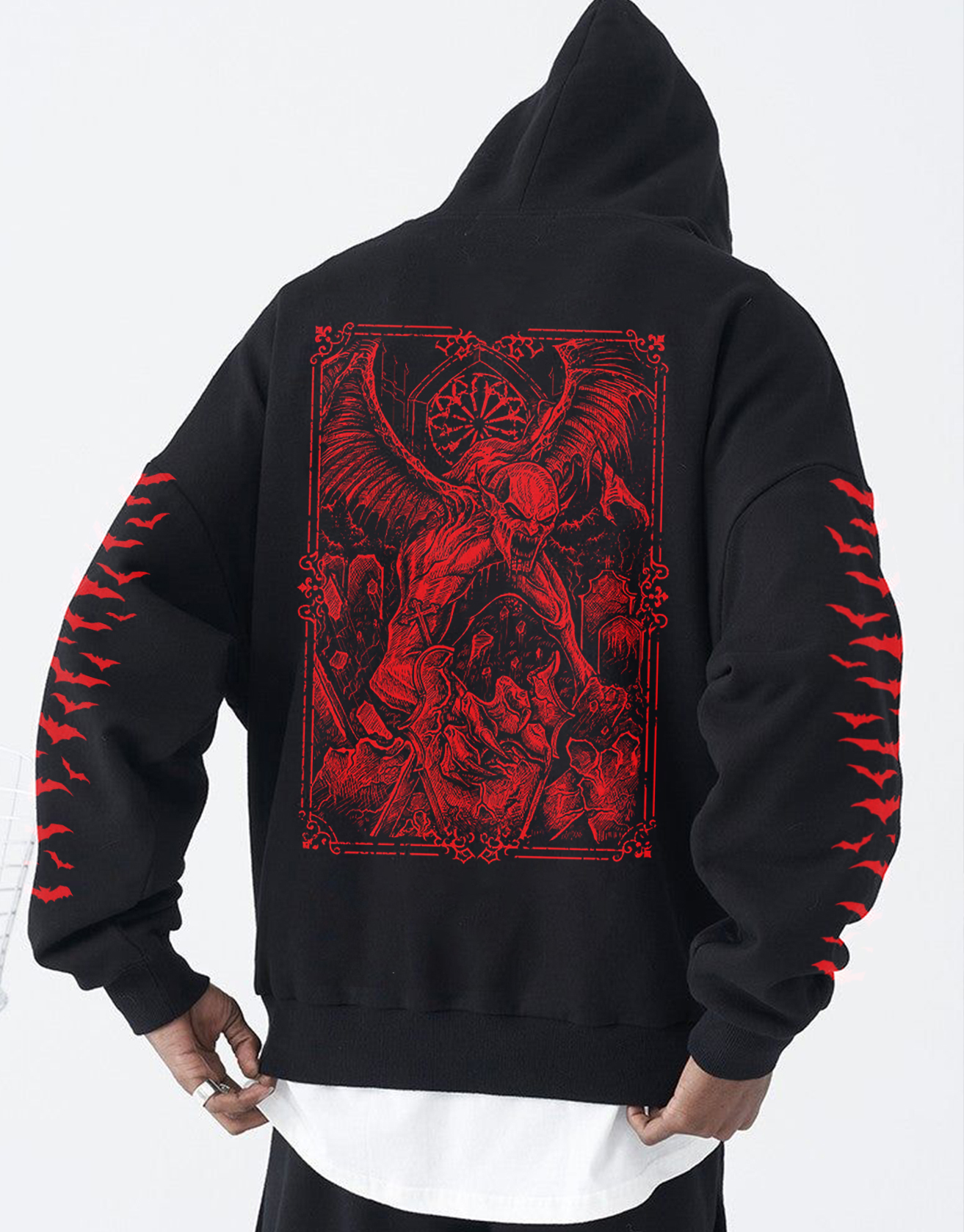 Satan Devil Print Sweatshirt / TECHWEAR CLUB / Techwear