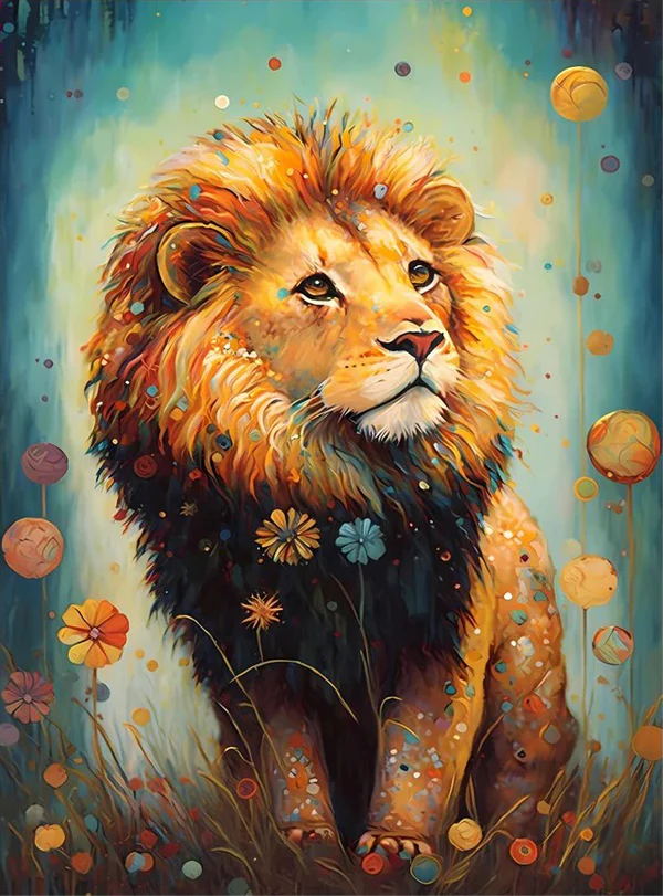 DIY Painting By Numbers Lion 40*50cm