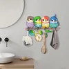 (US Only)Birds Wood 2D/Flat DIY Diamond Painting Art Hooks No Hole Punching Wall Decor