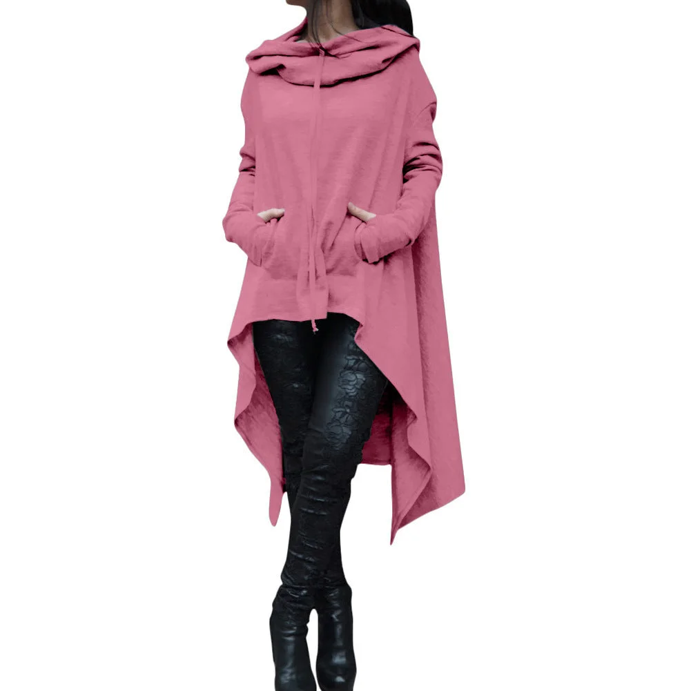 Brownm Classic New Solid Color Long Hoodie