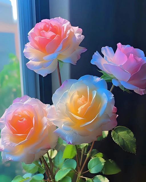 Rare Light Rainbow Rose Seeds--50 Seeds Jonyparkseed®