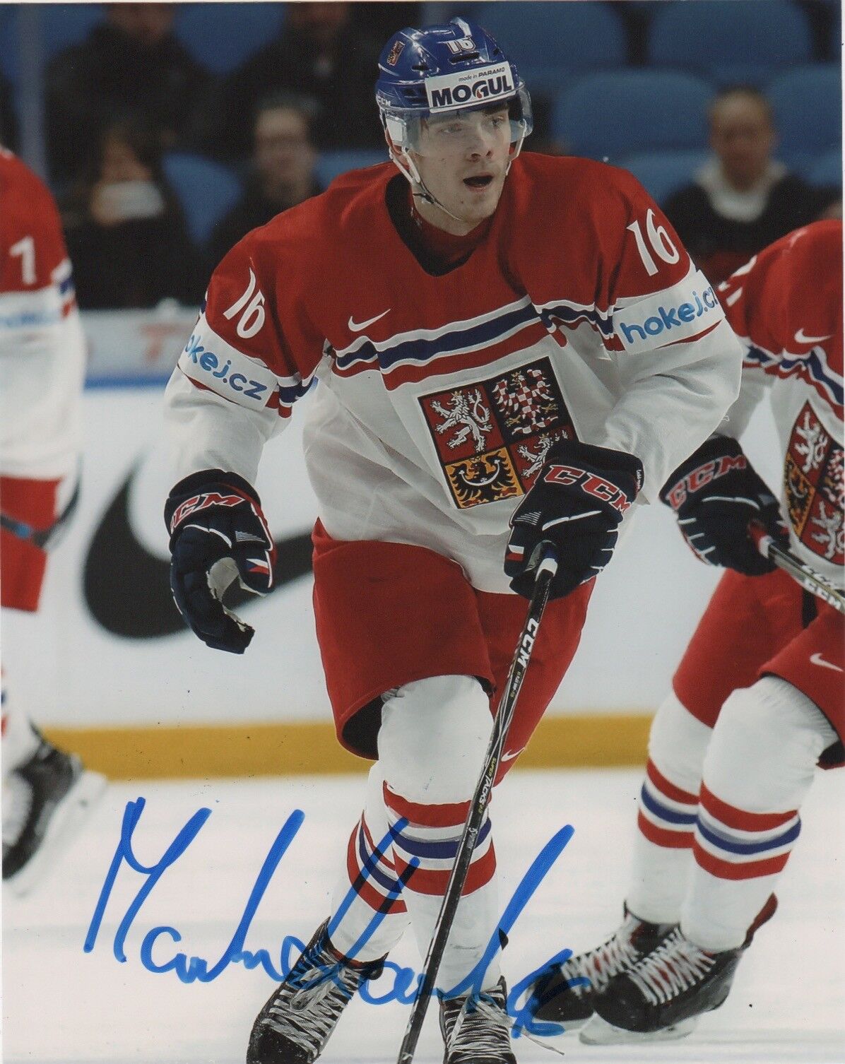 Czech Martin Kaut Signed Autographed 8x10 IIHF Photo Poster painting COA #4