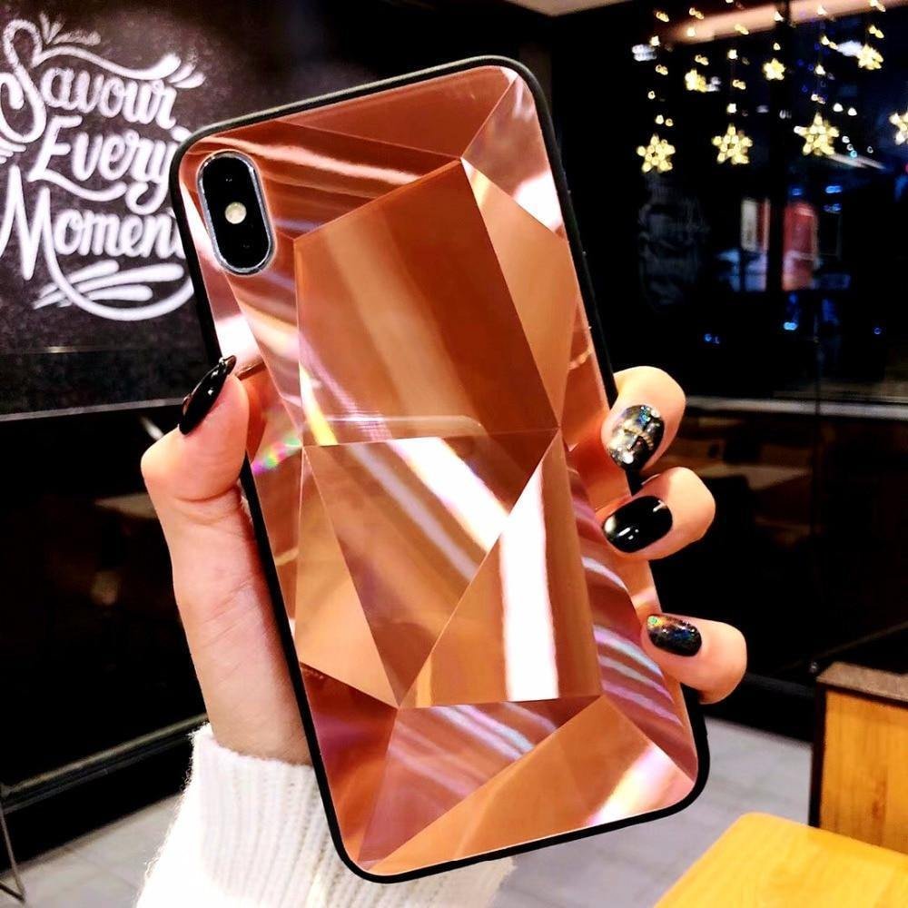 Texture Mirror Phone Case For iphone-VESSFUL