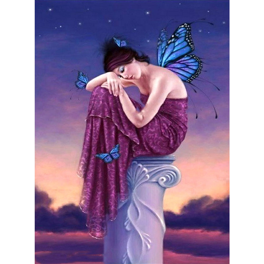 

Beauty and Butterfly - Square Drill Diamond Painting - 30*40CM, 501 Original