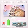 Pink Sky Twin Wolves Butterfly DIY Diamond Painting PU Tissue Holder Box