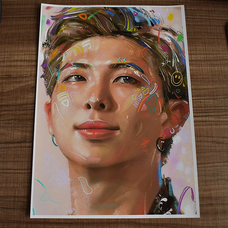 BTS Photo Oil Painting Poster